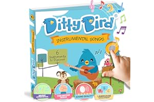 Ditty Bird Musical Books for Toddlers | Fun Instruments & Nursery Rhyme Book | Sing- Along Talking Books | Children's Interactive Toddler Books for 1 Year Old to 3 Year Olds | Sturdy Baby Sound Books