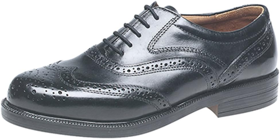 Scimitar Mens Gents Leather Wide Fit Brogues Shoes Size 6-14 Black