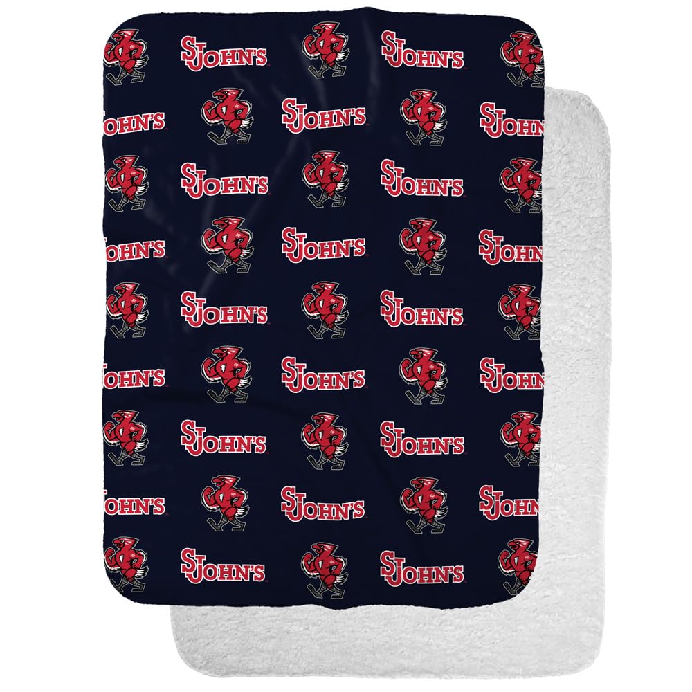 St. Johns University Logo Pattern Sherpa