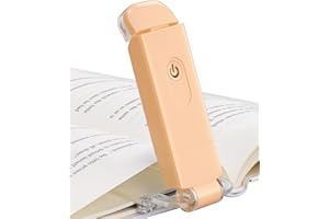 DEWENWILS USB Rechargeable Book Light, LED Clip on Reading Lights for Books in Bed at Night, Portable Bookmark Lamps, 4 Brigh