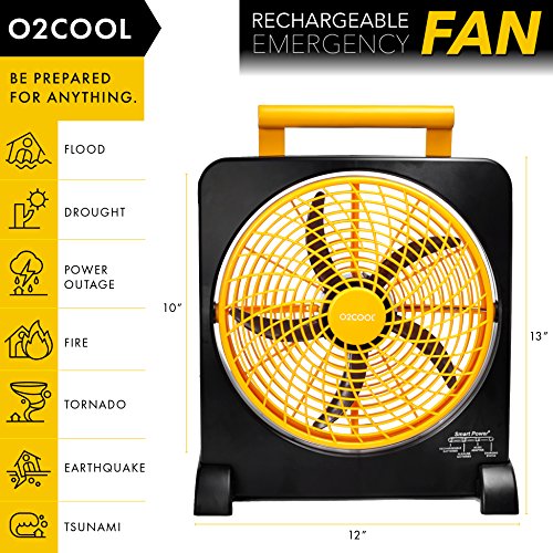 O2COOL 10Inch Battery Operated Fan Portable with Internal