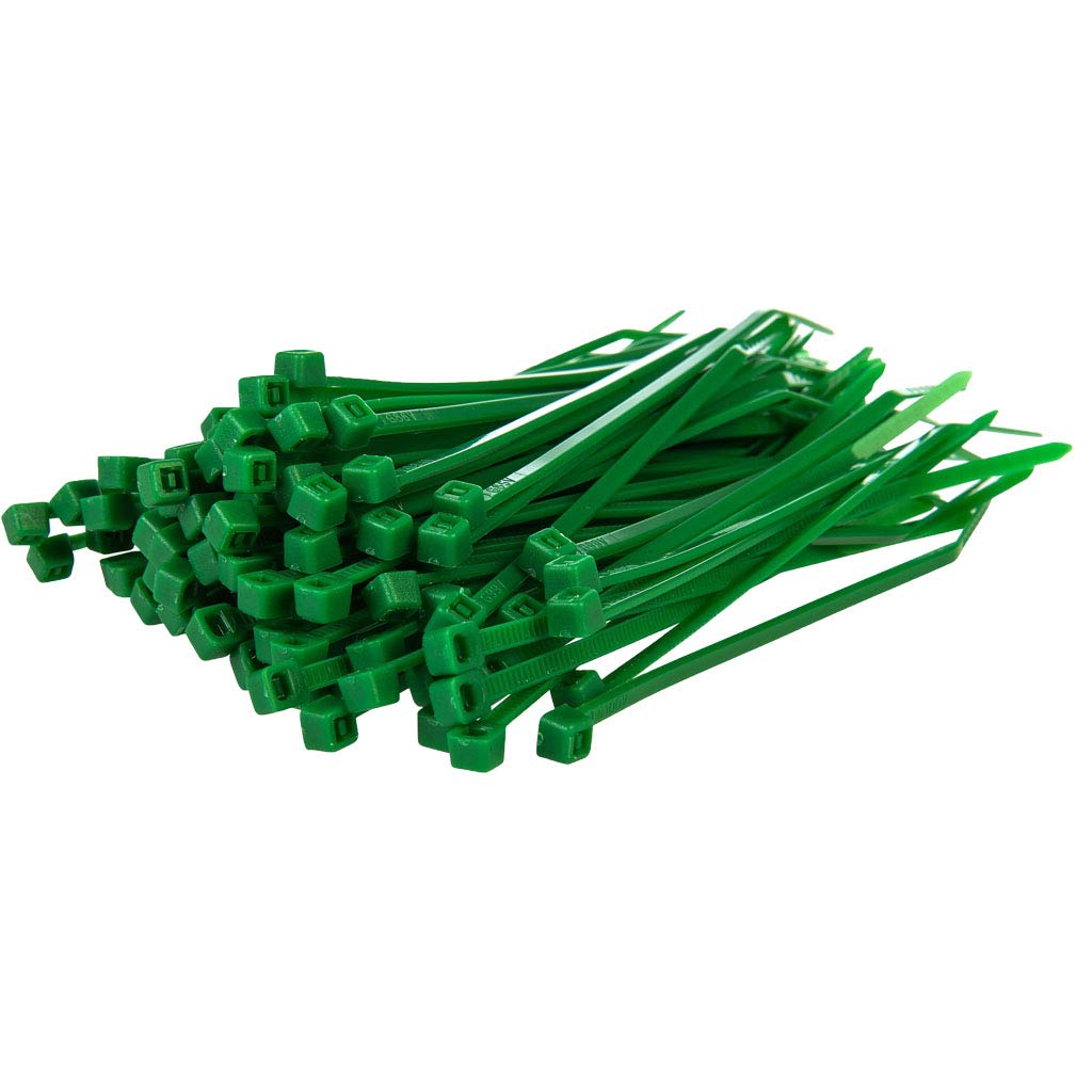 KafTon Green Cable Ties 100mm 140mm 200mm Strong Nylon Zip Ties