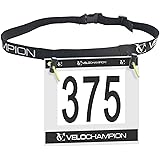 VeloChampion Running, Triathlon, Marathon Number Belt. No pins needed. Adjustable Run Belt for Men & Women