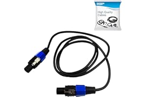 HQRP 6ft Speakon to Speakon (M/M) Cable Compatible with Hartke AK115 / AK410 Bass Guitar Amplifier ; Hartke HyDrive HX112 / HX115 / HX410 / HX810 Bass Amplifier Cabinet