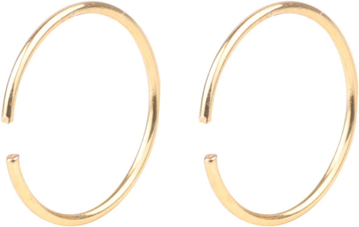STU 20G Tiny Nose Ring Hoop Nose Piercing Clip on Ear Hoop Ring Fake Nose Ring Nose Lip 6mm