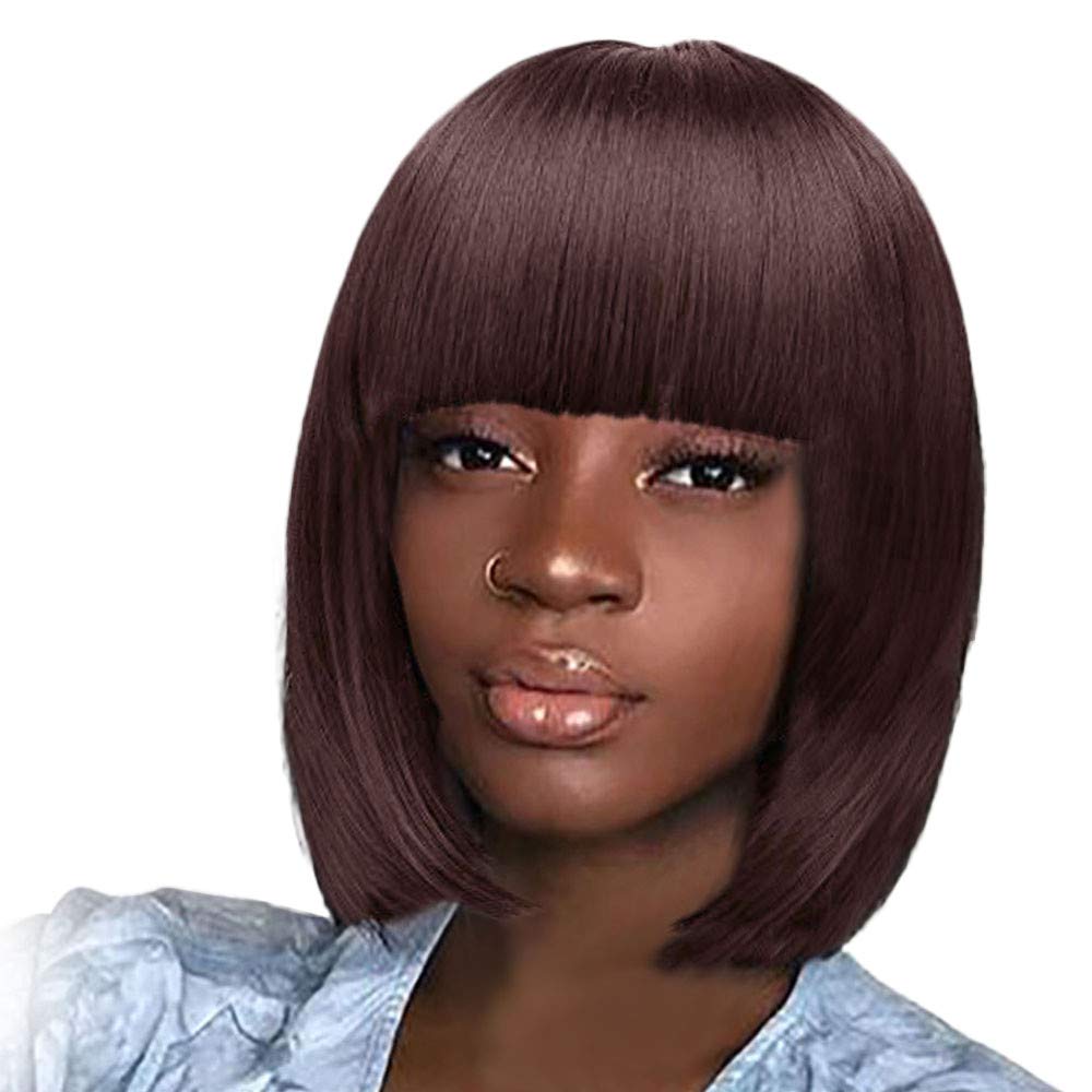 Amazon Com Bob Wig For Women Girls Iuhan 12 Short Bob Hair Wigs