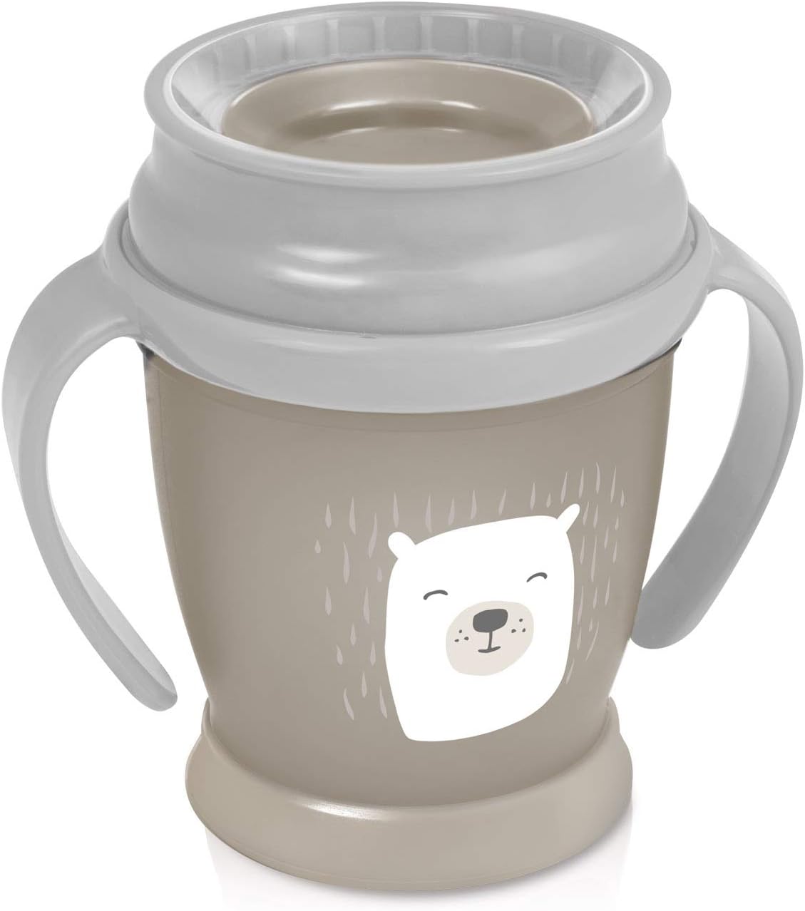 LOVI 360 Degree Toddler Trainer Sippy Cup | 9m+ | 210 ml | BPA Free | SteriTouch Antibacterial Protection | Profiled Handles | Innovative Sealing System | Easy to Clean | Buddy Bear Mini, 1/600new