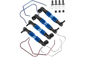 RcarmubWow RC Front Rear Wide Sway Bar Kit Upgrades Part for 1/10 Slash Rustler,Stampede,Rally 4x4 4WD RC Car,Alloy Aluminum Front & Rear Wide Sway Bar Kit Hops Up