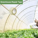 KAHEIGN Greenhouse Repair Tape 5cm x 25m 6mil Clear UV PE Plastic Seaming view 6
