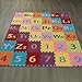 Ottomanson Children's Garden Collection Educational Letters and Numbers, Puzzle Piece Design, 5'0
