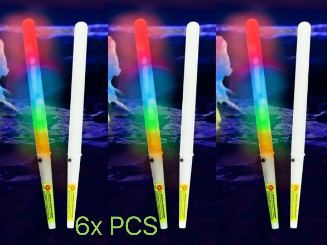 GLOW Party LED Cotton Candy Cone Stick (6x piece)