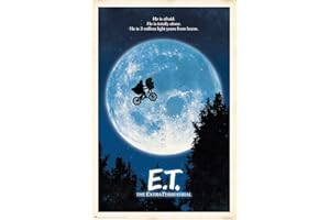 POSTER STOP ONLINE E.T. The Extra-Terrestrial - Movie Poster (Regular Style/Bicycle & Moon) (Size: 24" x 36")