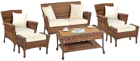 Amazon Com W Unlimited Rustic Collection Outdoor Garden Patio 6 Pc Bistro Furniture Set Brown Furniture Decor