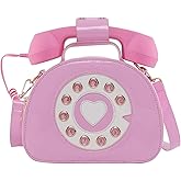 SUKUTU Telephone Shaped Purse Shoulder Crossbody Tote Bags Women Retro Phone Top-Handle Handbags for Girls