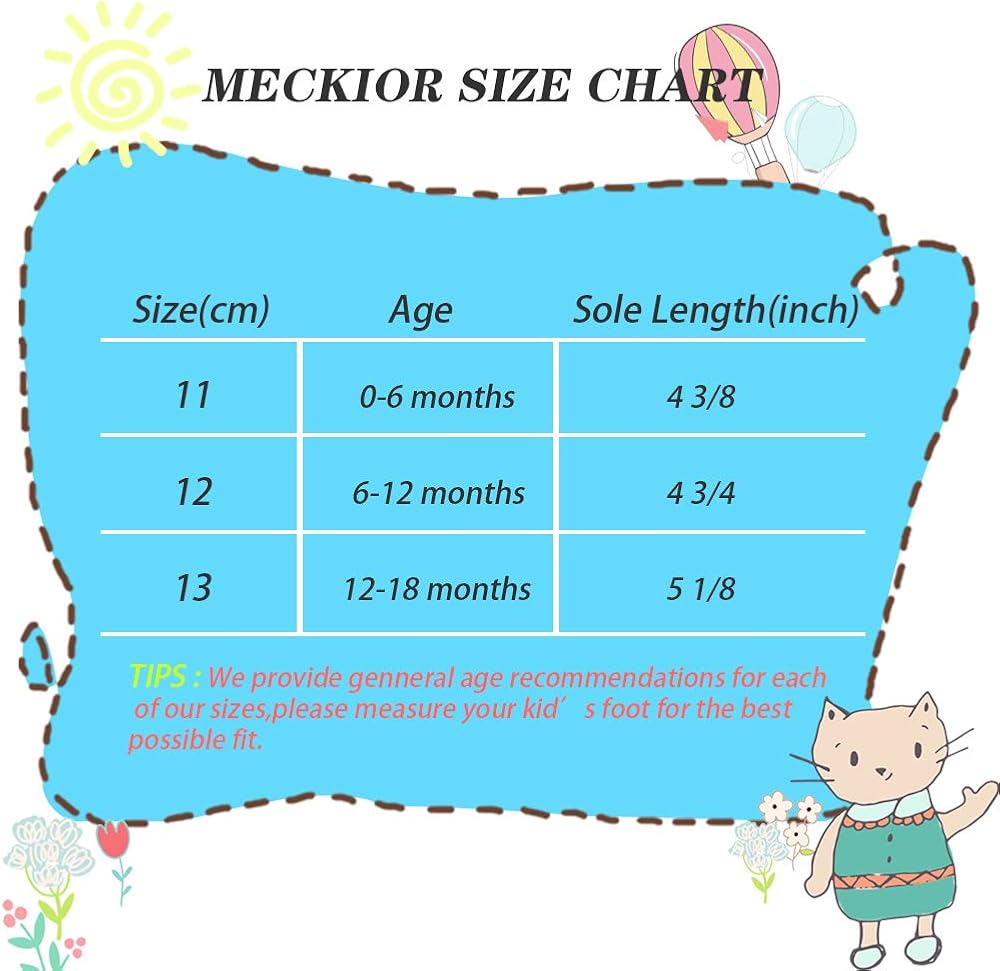  | Meckior Infant Baby Girls Boys Handmade Princess Flats Toddler First Walkers Soft PU Leather Non-Slip Crib Wedding Dress Shoes | Sandals