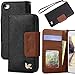 iPhone 4S Case,iPhone 4 Case,by HiLDA,Wallet Case,PU Leather Case,Credit Card Holder,Flip Cover Skin[Black]