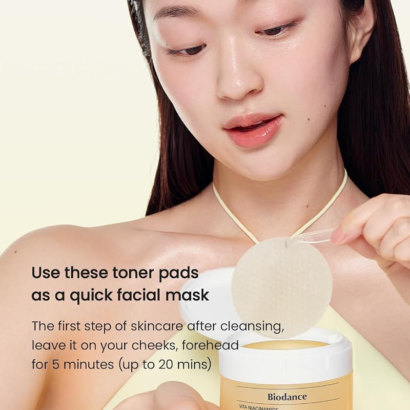 Vita Niacinamide Gel Toner Pads, Dischetti Tonico Illuminanti con Vitamina C, Correttore Macchie e Uniformante, Skincare Coreana K-Beauty | 60 Pezzi