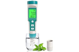 PUGDODO PH Meter, 7 in 1 pH/TDS/EC/ORP/S.G/Salinity/Temp Meter with ATC pH Tester, 0.01 Resolution High Accuracy Water Tester, pH Meter for Water Household Drinking, Swimming Pool and Aquarium (1)