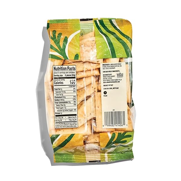 WHOLE FOODS MARKET, SEA SALT AND ROSEMARY CROSTINI, 6 OUNCE