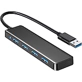 USB 3.0 Hub, VIENON 4-Port USB Hub USB Splitter USB Expander for Laptop, Xbox, Flash Drive, HDD, Console, Printer, Camera,Key