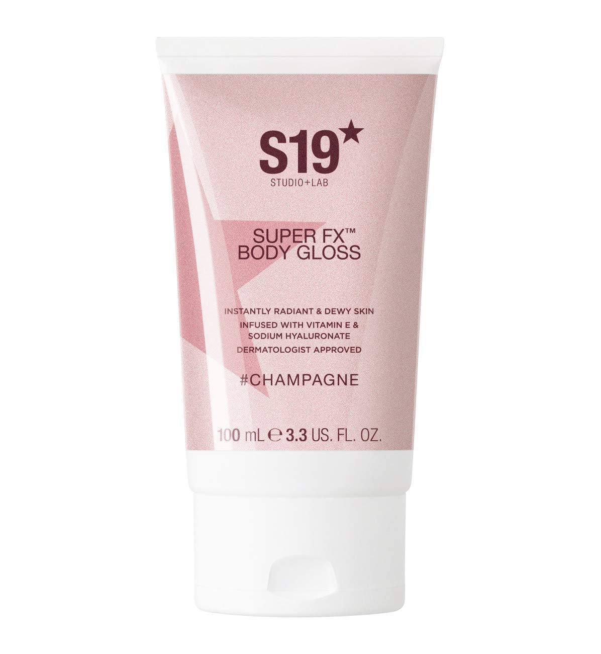 S19 SUPER FX Body Gloss, CHAMPAGNE - Highlights & Perfects Skin, Instant Glossy & Dewy Look - 100ml