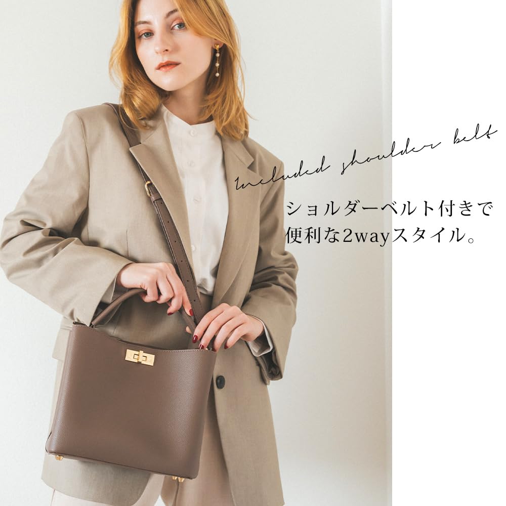 Rename(リネーム) RHL24010 Crossbody Shoulder Bag, Formal Work, Large Capacity, Kindergarten Entrance Ceremony, Graduation, One Handle, 2-Way Cow Leather Handbag