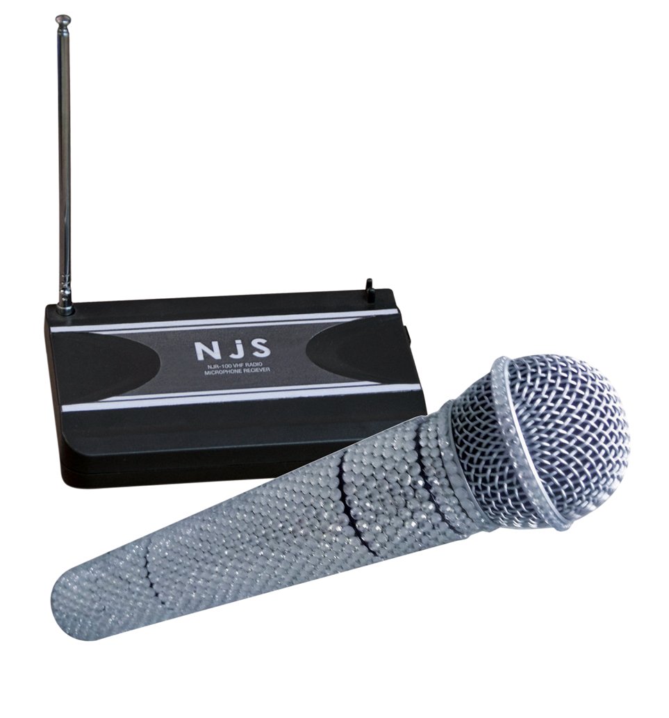 New Jersey Sound Corp Crystal Effect 174.1 MHz VHF Handheld Radio Microphone System - Silver