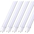 H&B Luxuries 4FT LED T8 Ballast Bypass Type B Light Tube, 18W, Single-Ended & Dual-Ended Connection, 2340LM, G13 Base,T8 T10 T12 Fluorescent Bulbs Replacement, UL & DLC - 4000K (5Pcs)