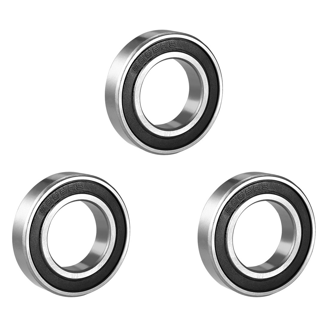 uxcell® 6006RS Deep Groove Ball Bearing Single Sealed 160106, 30mm x