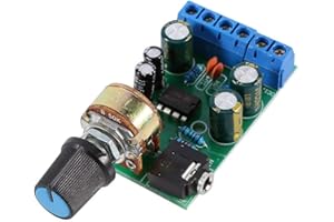 DC1.8-12V TDA2822M Mini Audio Amplifier Board 2.0 Dual Channel 3.5mm AUX Stereo Audio Amp Module with Knob