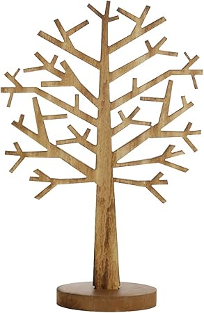 Deko Baum Aus Holz 47 Cm Hoch Braun Amazon De Kuche Haushalt