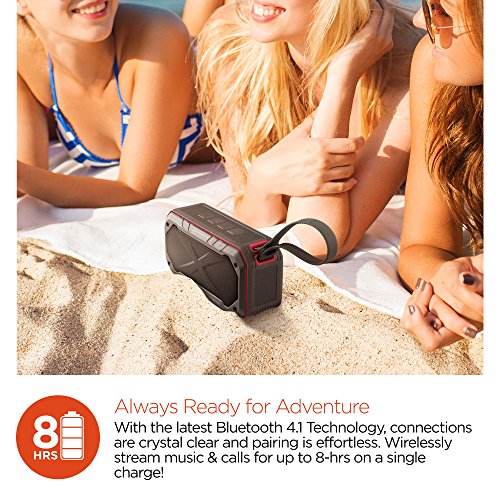 HyperGear Sound Storm All-Terrain HD Bluetooth Wireless Speaker. Mounts On Bicycles, Motorcycles, Strollers & More. Built-in microphone, 8 hr Playtime. Premium Sound For iPhones, Smartphones & More