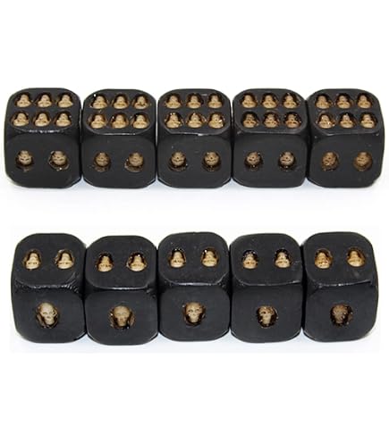 Lot De 2 Dés Tête De Mort – Cubes Squelette Blancs – 1,8 Cm – Résine Sculptée – Idéal Pour Halloween, Jeux Et Déco