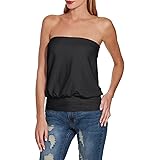 Veatzaer Womens Boho Wrapped Chest Loose Elastic Waist Holiday Tube Tops