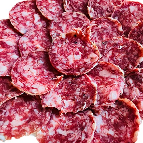 Salchichon Iberico de Bellota - 100 Gramm Salami Wurst Scheiben aus Pata Negra Eichel gefüttert 100% iberische Schweine – Bild 3