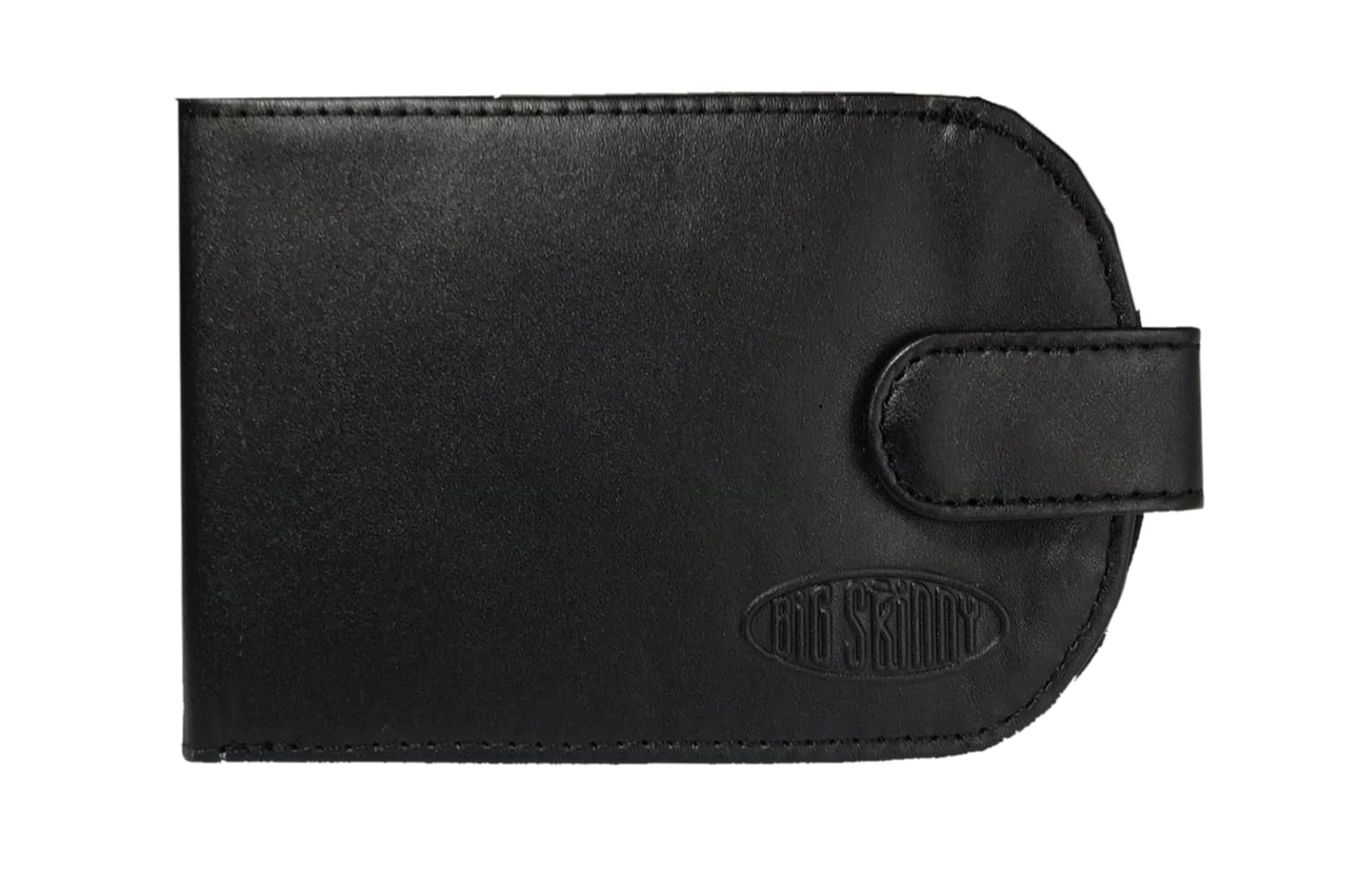 Big Skinny Women's Taxicat Leather Bi-Fold Slim Wallet, Holds Up to 25 Cards, Black