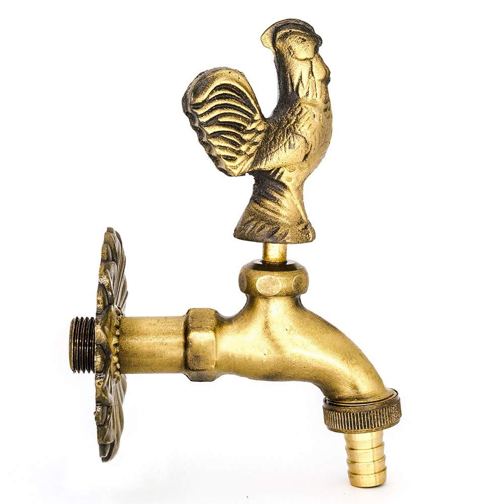 Garden Tap 1/2" Decorative Rooster with Hose Fitting