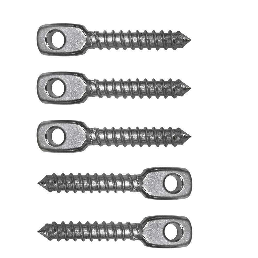 L T316SS Threaded Eye Tab with Set of 5 PC 5/16'' Lag