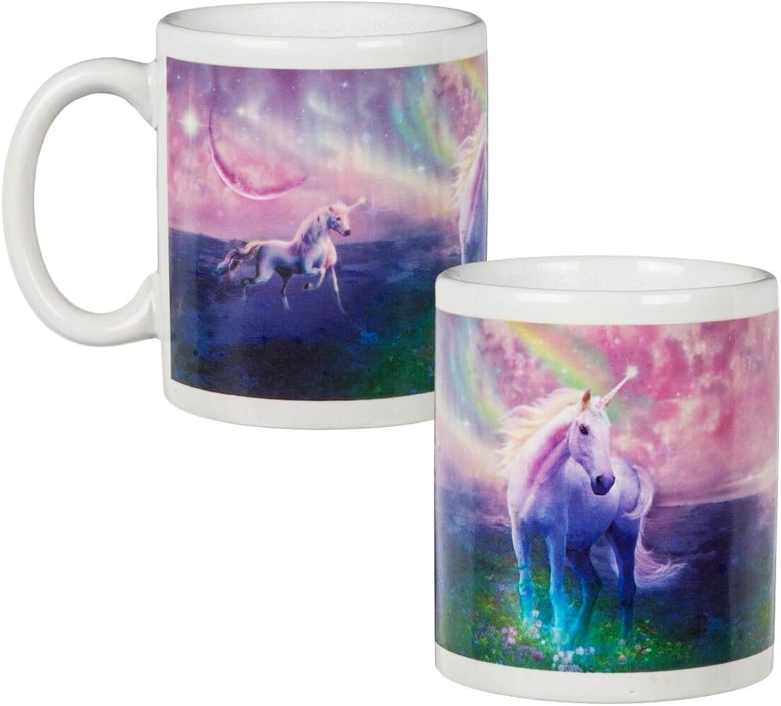 2 x Unicorn Heat Change Mug Colour Changing Kids Coffee Tea Gifts Girls 12cm