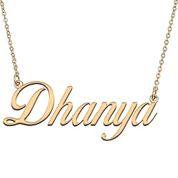 HUAN XUN Customized Custom Simple Any Name Necklace