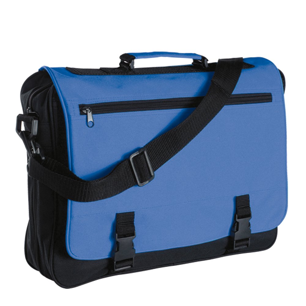 eBuyGB Shoulder Meeting Messenger Bag for School, College and Work, Blue and Black