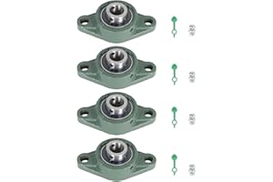 Timunr 4Pcs UCFL204-12 Pillow Block Bearings 3/4 Inch Bore Square Flange Mounted Pillow Block Bearing 2 Bolt, Self Alignment