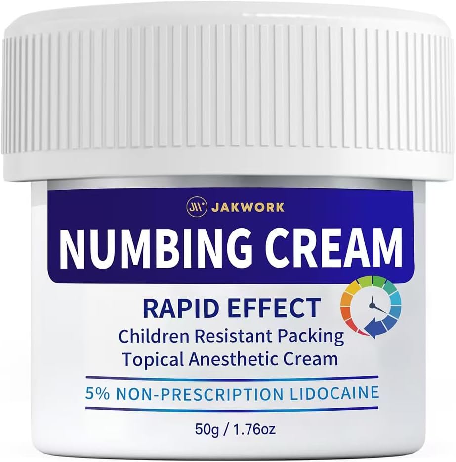 Numbing Cream 50g, Extra Strength Skin Comfort Cream, Fast Absorbing Smooth Formula for Skin Preparation