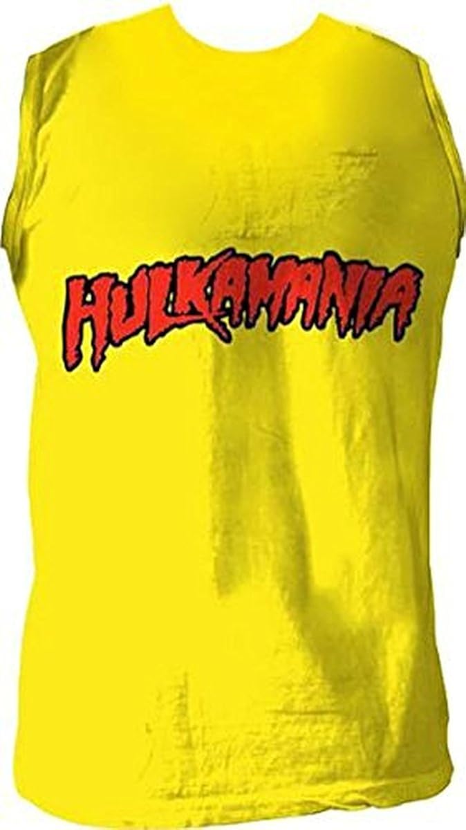 Hulk Hogan Hulkamania Sleeveless TShirt Gold [Apparel] Size Medium Amazon.ca Clothing