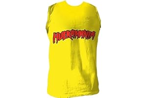 Hulk Hogan Hulkamania Sleeveless T-Shirt Gold [Apparel] Size: