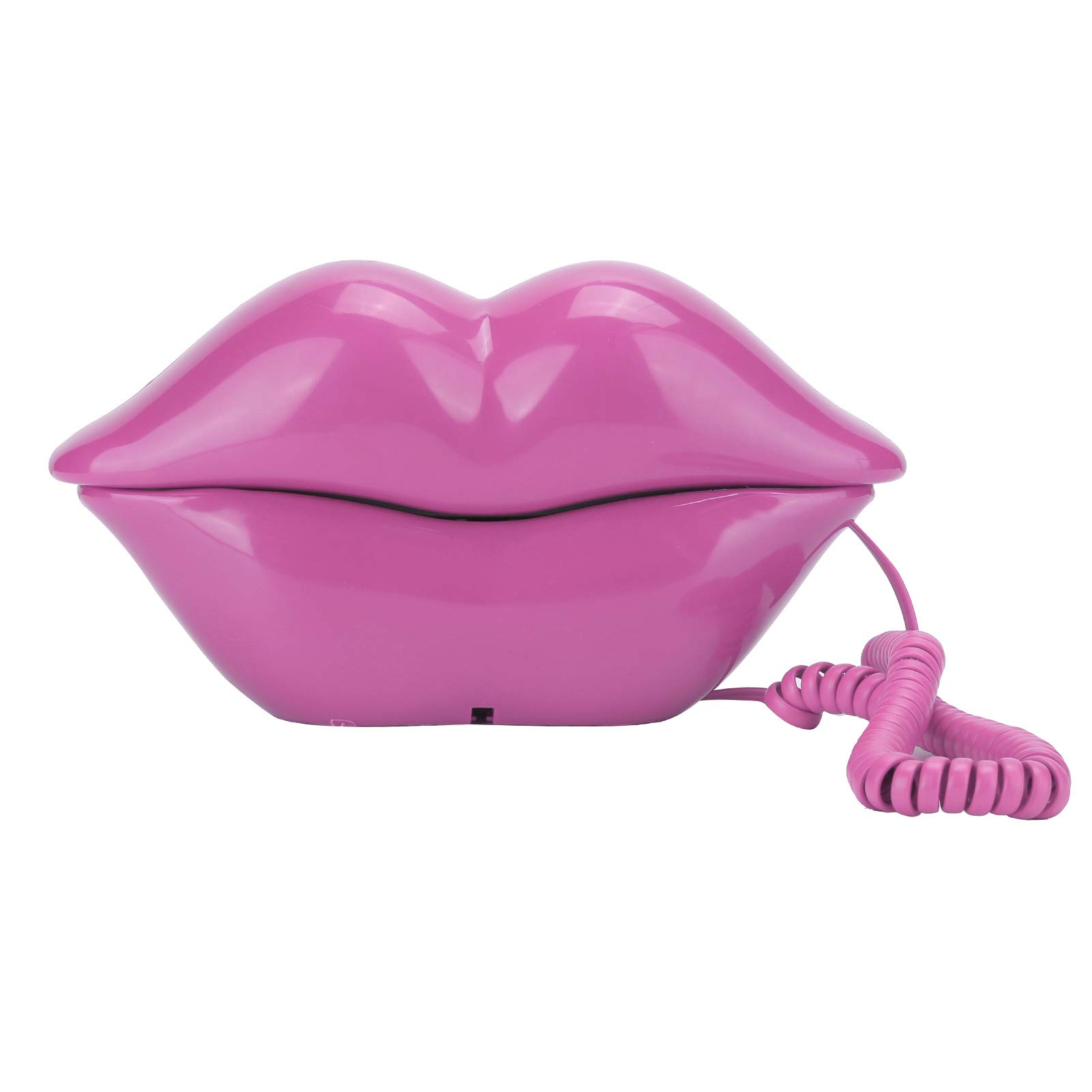 Dpofirs Landline Telephone, Corded Telehone Fashionable Funny Lip Shape Telephone, Desktop Landline Phone for Home Decoration Birthday Gift