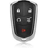 Car Key Fob Remote Keyless Entry Control HYQ2EB 433MHz 5 Button Replacement for 2015-2020 Cadillac XT5 XTS XT4 SRX