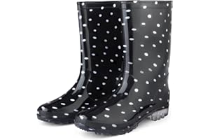 DaeRainy Women's Mid-calf Rain Boots Waterproof Non-slip for Gardens,Fishing,Farm,Outdoor Work Boots