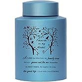 6 Inches Small Urn for Human Ashes Stainless Purple Mini Cremation Urn Small Keepsake Urn Memorial Ashes Container-Blue