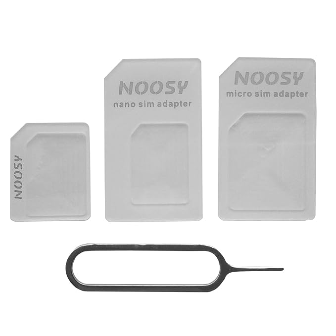 Simkarten Adapter Set mit Nadel in Weiß für Nano to misro, Nano to SIM und Micro SIM Adapter